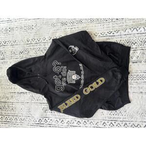 Steelers Got 6? Hoodie Sweatshirt with Bleed Gold Sleeve Print size -XL